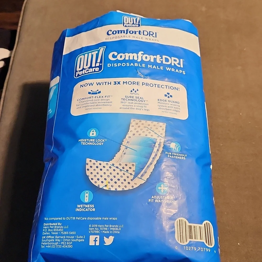 [FB] OUT PETCARE 23 disposable dog diapers M/L wraps 18-15